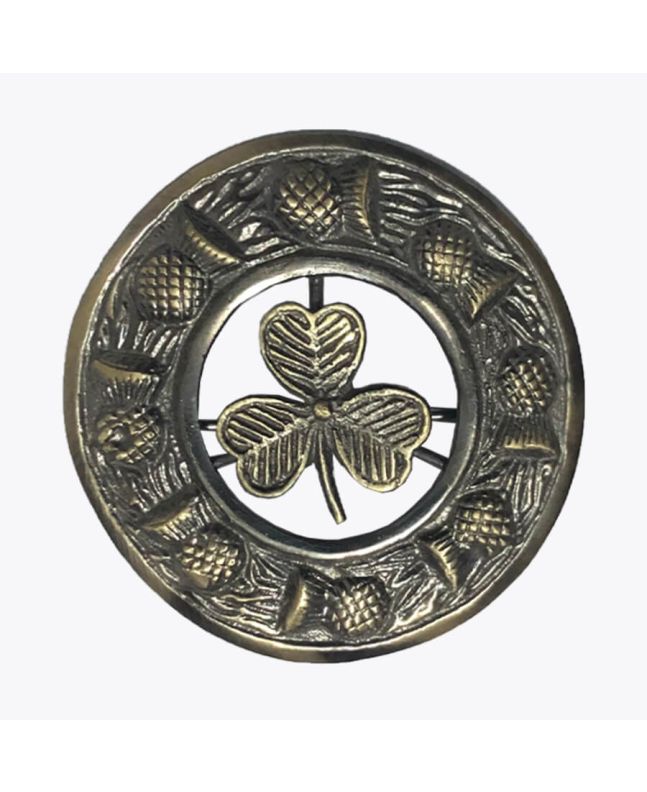 Antique Shamrock Kilt Brooch