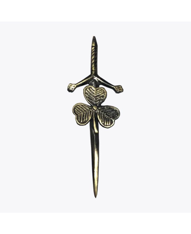 Antique Shamrock Kilt Pin