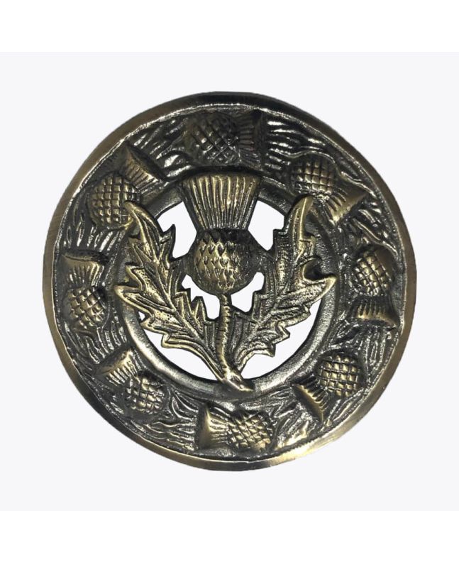 Antique Thistle Kilt Brooch
