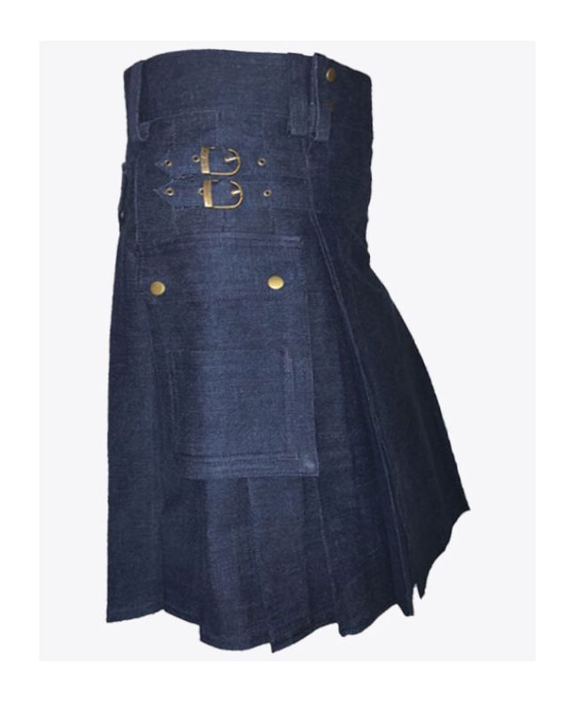 Dark Blue Denim kilt
