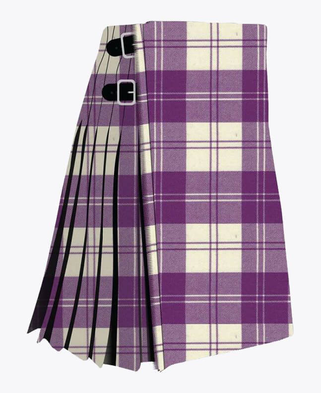 Erskine Dress Purple and White Tartan Kilt