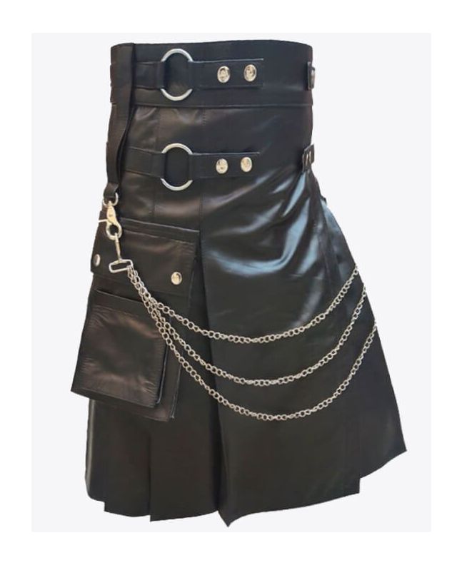 Stylish Leather Kilt for Men