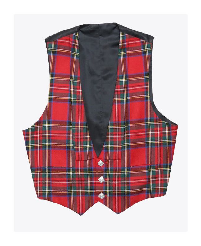 Tartan kilt vest 3 buttons