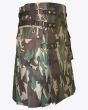 Camo Utility Kilt with cargo pockets side