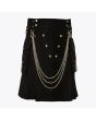 Famous Cargo Utility Kilt With Golden Chains