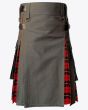 Olive Green Hybrid kilt for Men