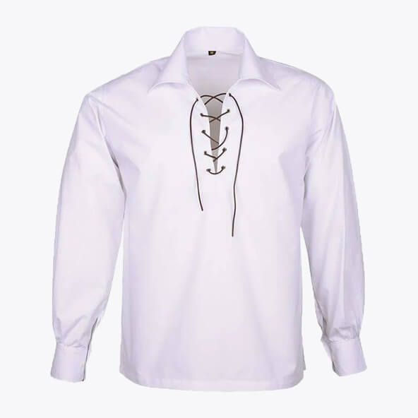 White Ghillie Kilt Shirt
