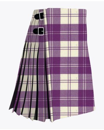 Erskine Dress Purple and White Tartan Kilt