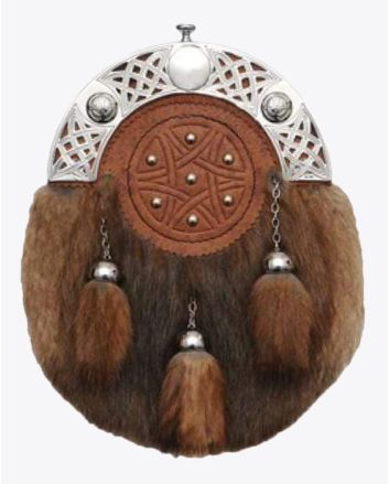 Musquash Fur Celtic Targe Dress Sporran